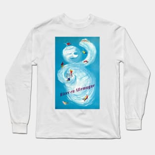 Vintage Travel Poster Germany Hiver en Allemagne Long Sleeve T-Shirt